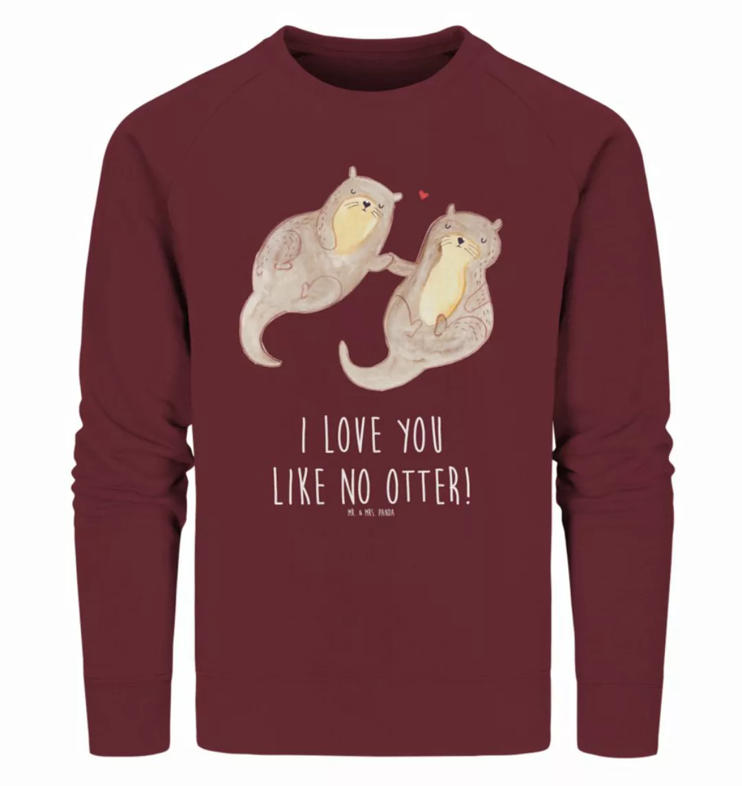 Mr. & Mrs. Panda Longpullover Größe L Otter Hände halten - Burgundy - Gesch günstig online kaufen