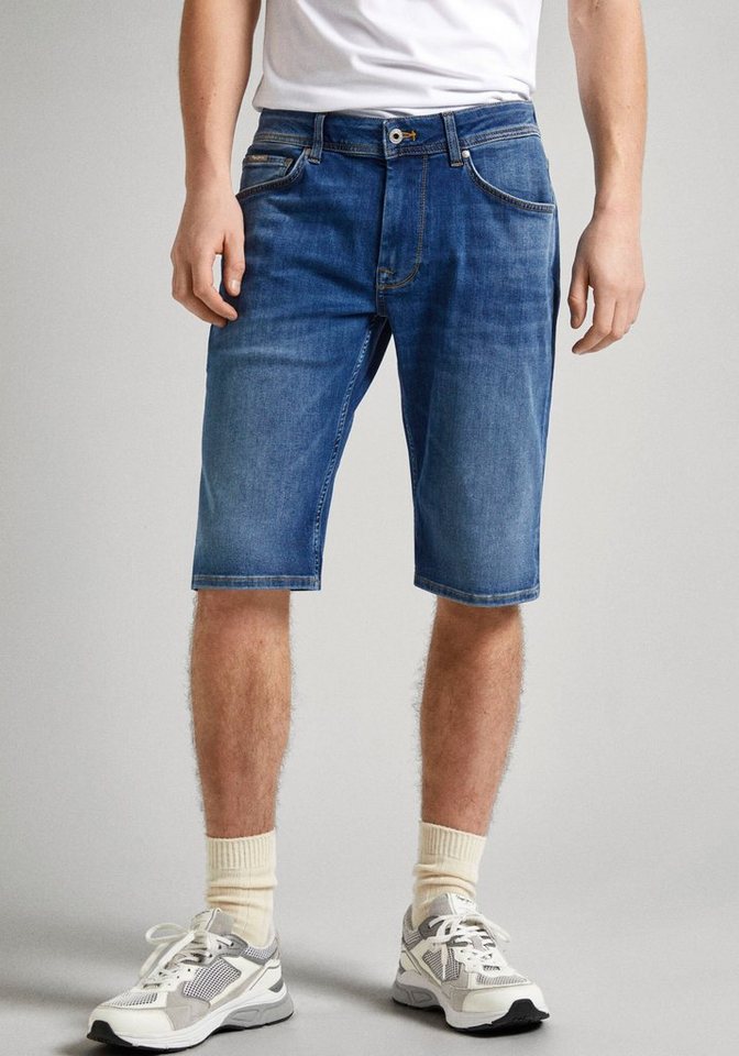 Pepe Jeans Herren Jeans Short STRAIGHT SHORT - Regular Fit - Blau - Blue De günstig online kaufen