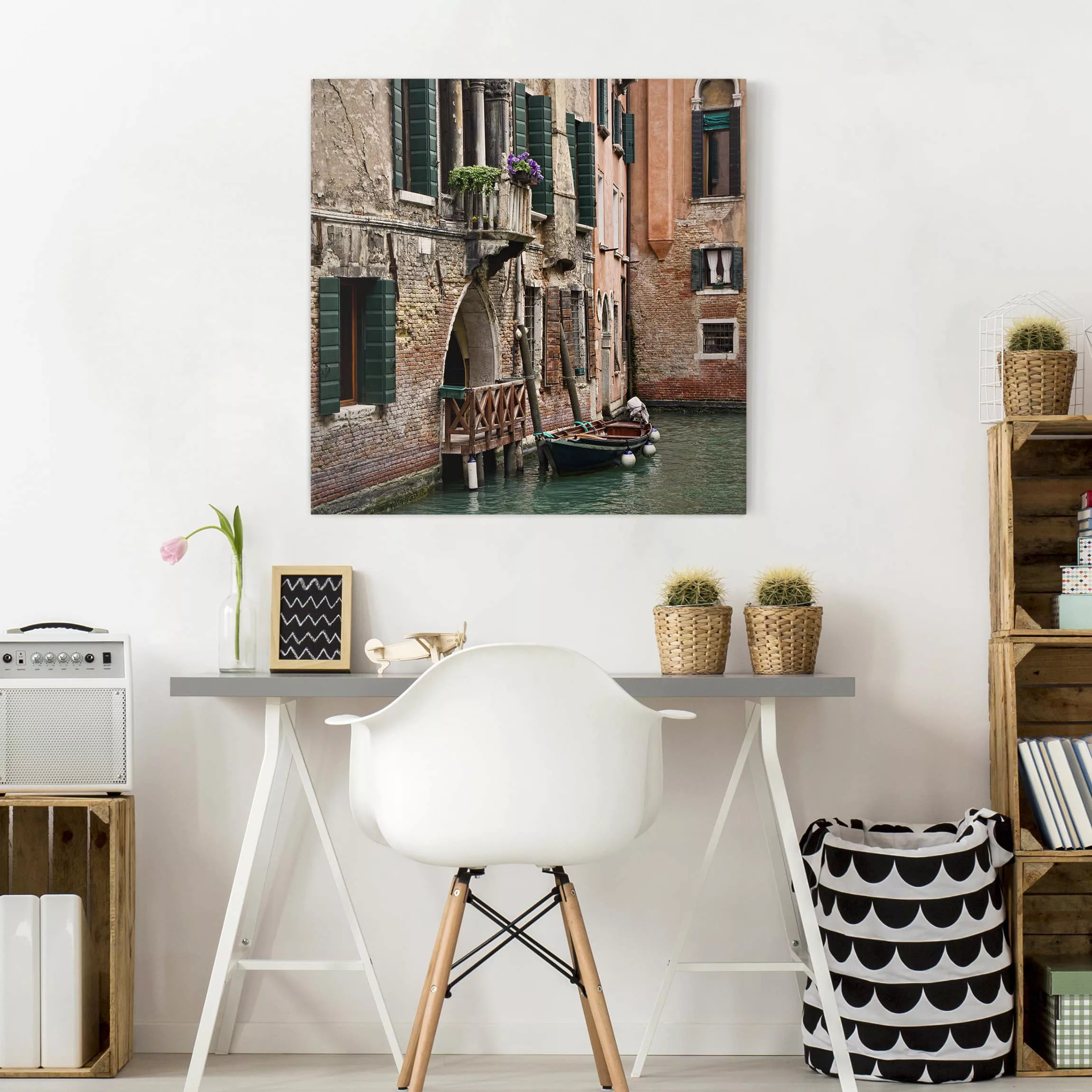 Leinwandbild Architektur & Skyline - Quadrat Parking Venice günstig online kaufen