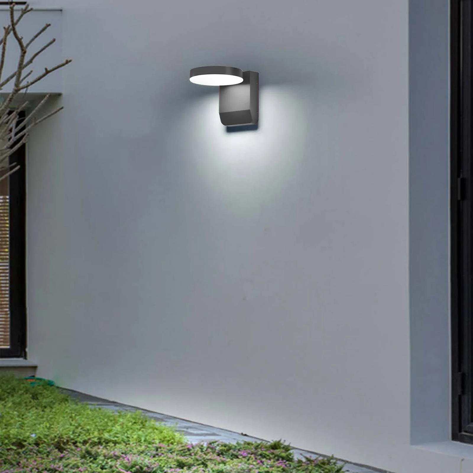 LED-Wandlampe CMD 9082, anthrazit, Breite 16 cm, CCT, IP54 günstig online kaufen