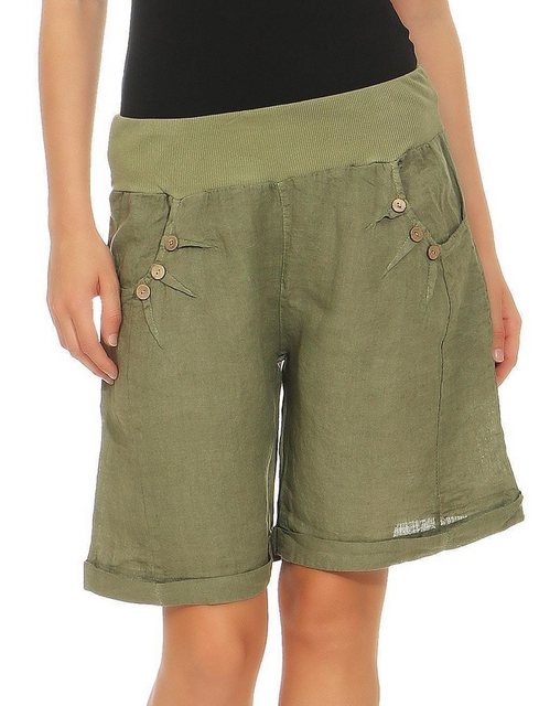 malito more than fashion Leinenhose 8024 Bermuda aus Leinen Shorts günstig online kaufen