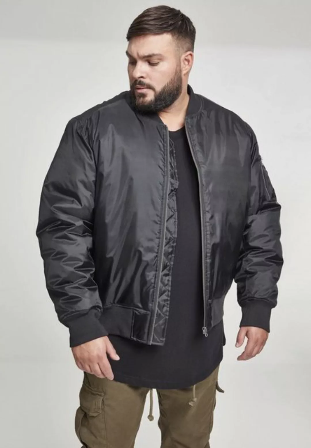 Urban Classics Herren Basic Bomber Jacke TB861 Darkolive günstig online kaufen