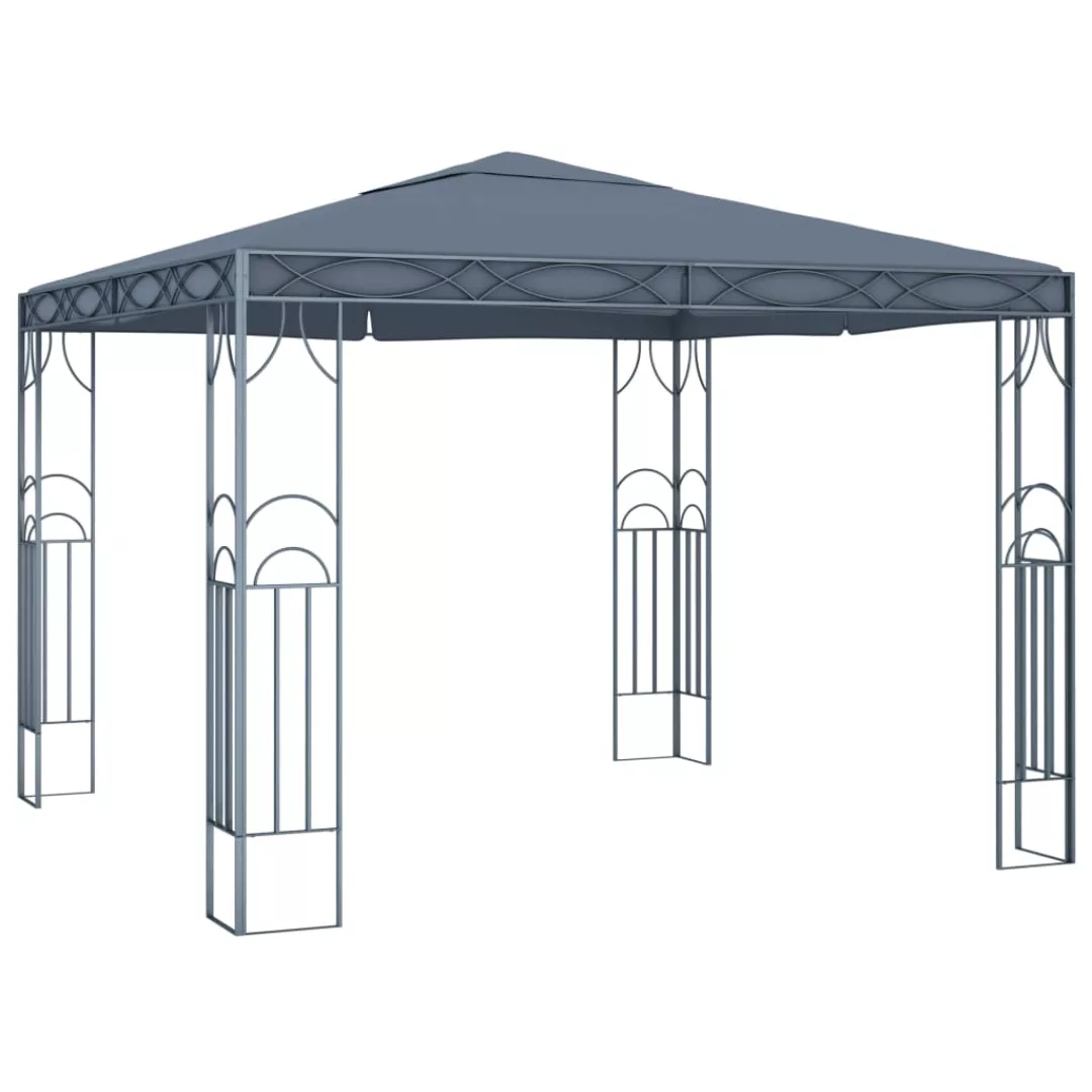 Pavillon Mit Lichterketten 300x300 Cm Anthrazit günstig online kaufen