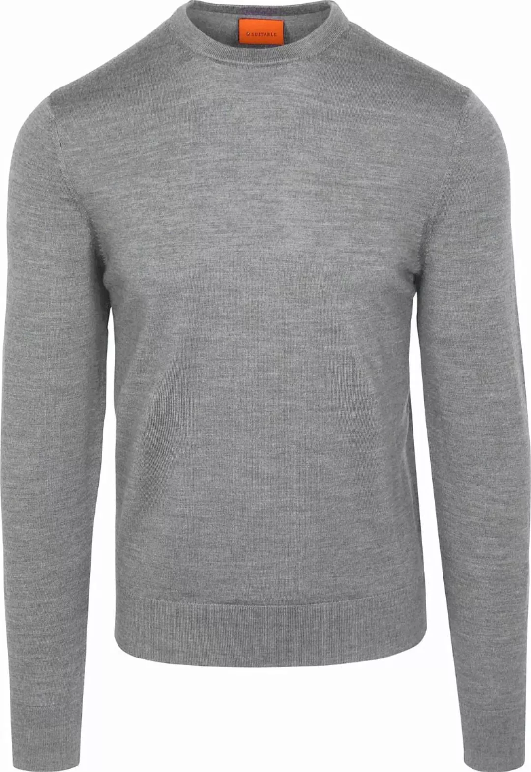 Suitable Merino Pullover Grau - Größe S günstig online kaufen