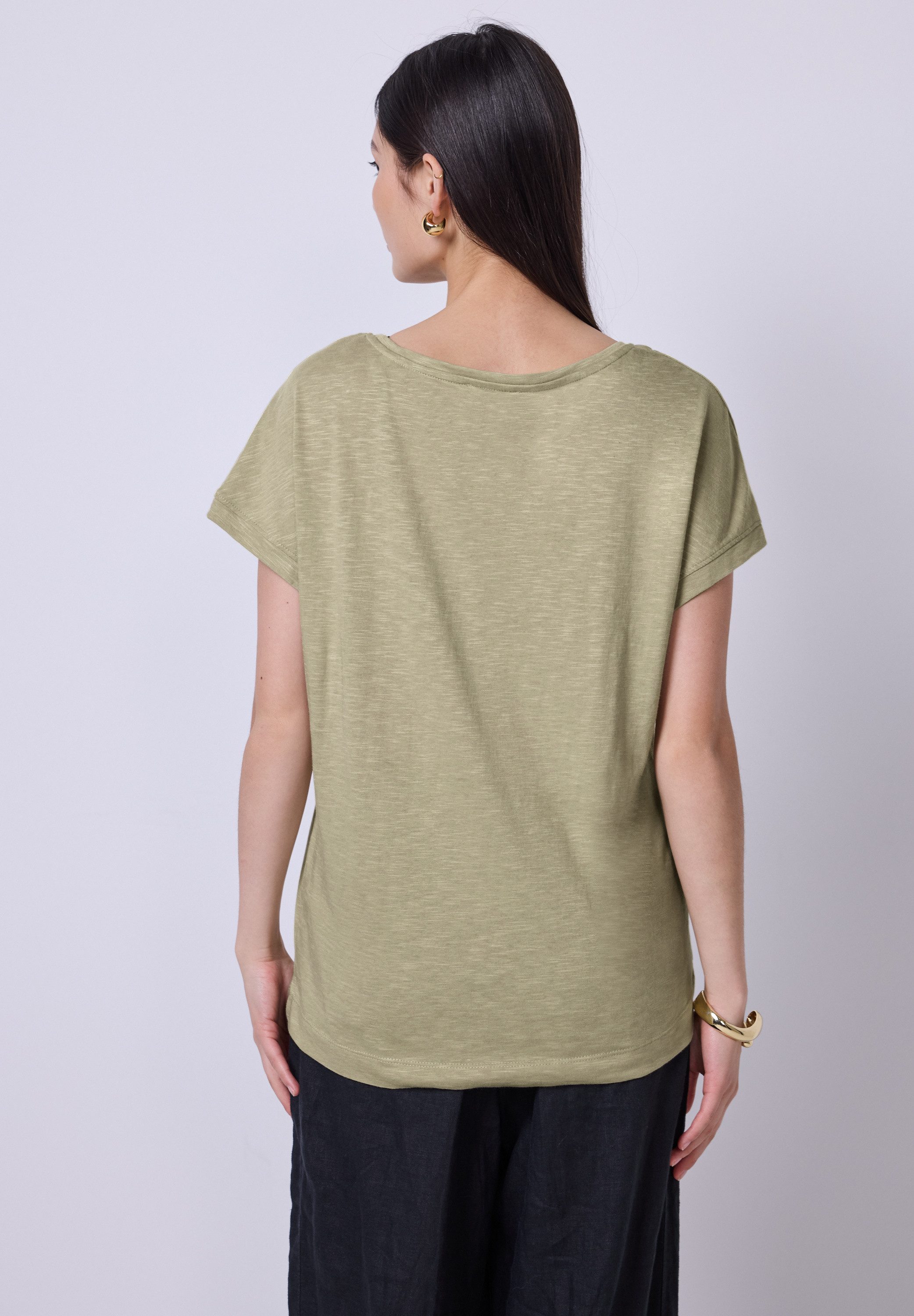 STREET ONE STUDIO V-Shirt, im soften Baumwoll-Mix günstig online kaufen
