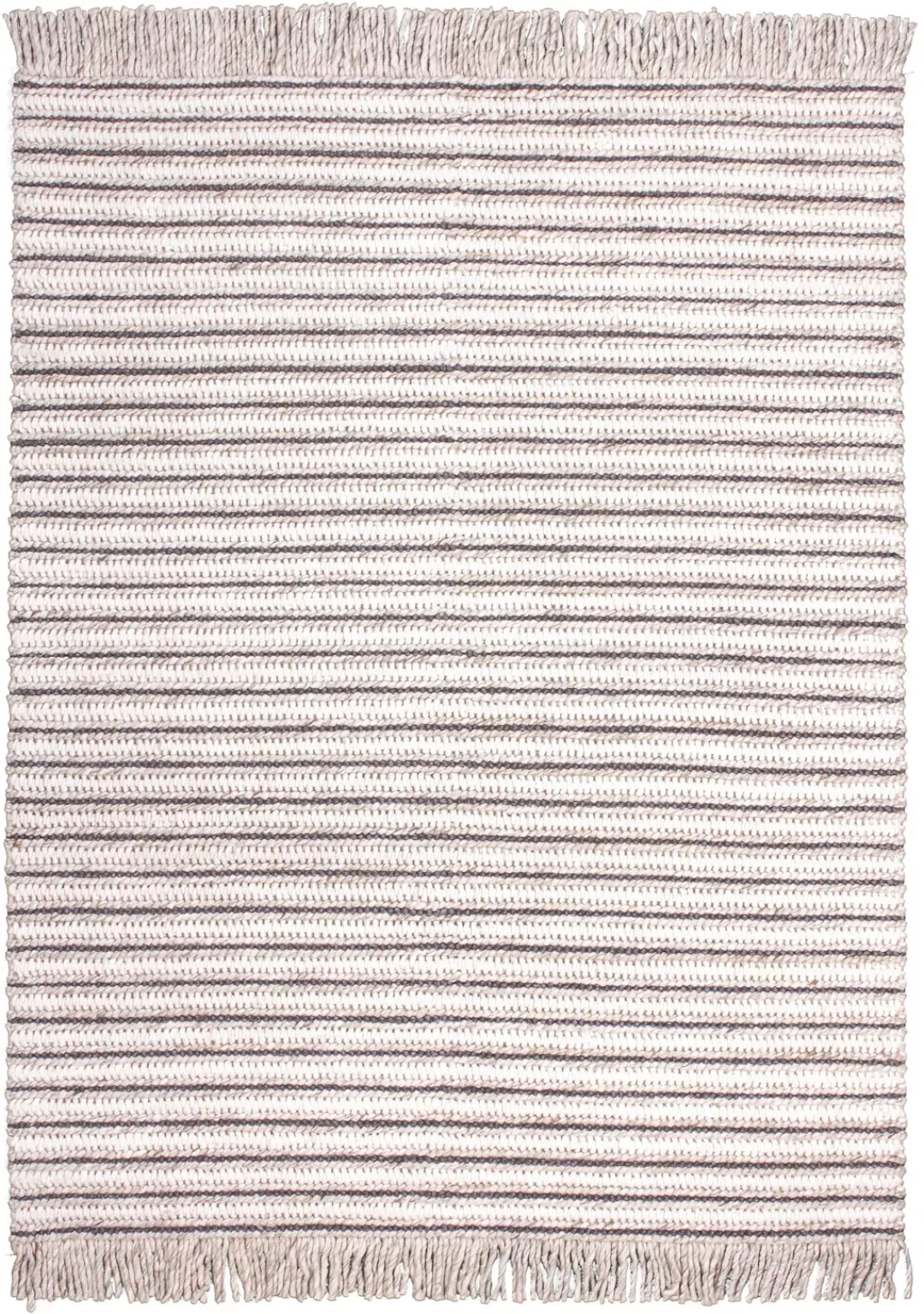 calo-deluxe Teppich »Bature 305«, rechteckig, Wolle und Viskose mit Fransen günstig online kaufen