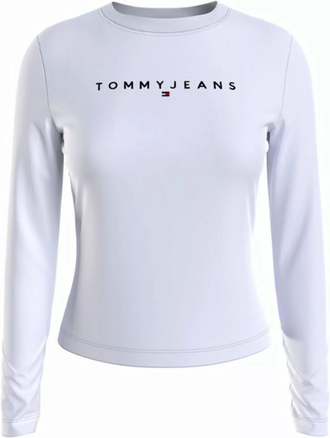 Tommy Jeans Langarmshirt Slim Linear Shirt Longsleeve mit Logostickerei günstig online kaufen