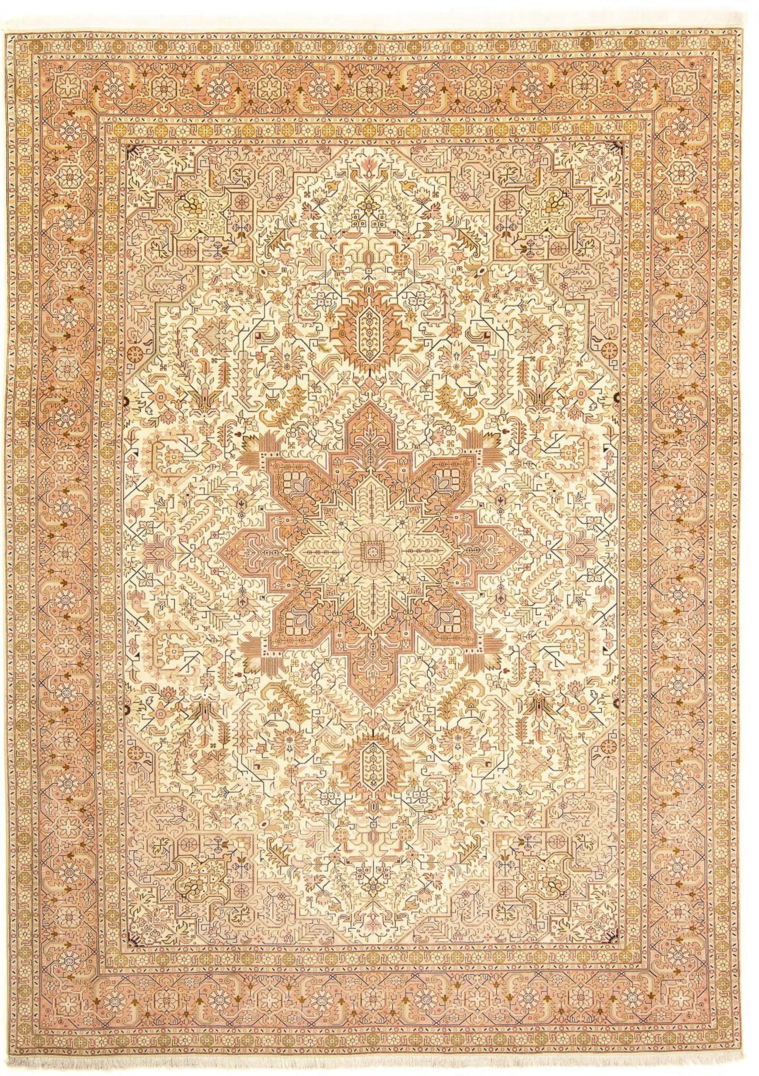 morgenland Orientteppich »Perser - Täbriz - Royal - 346 x 249 cm - beige«, günstig online kaufen