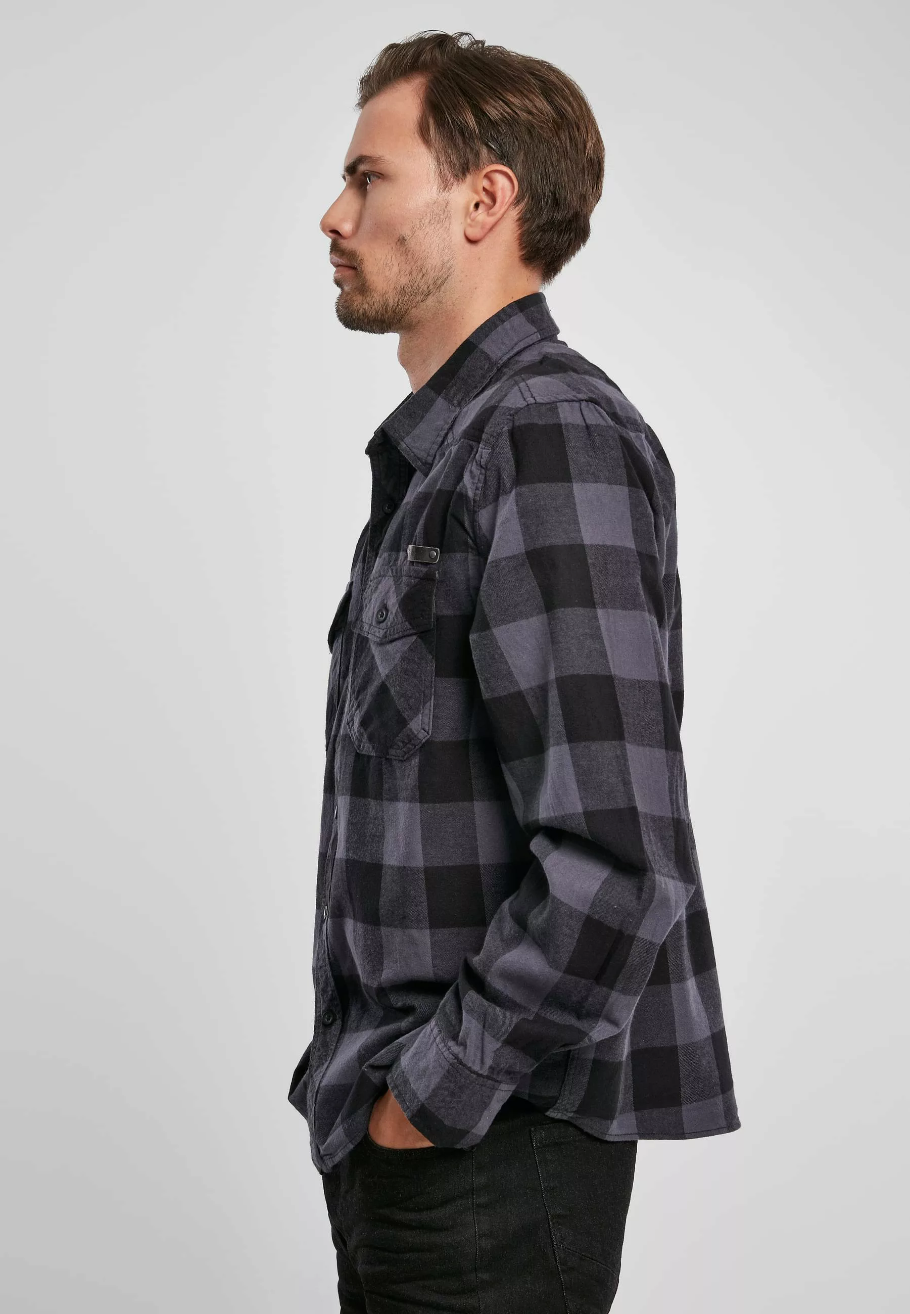 Brandit Langarmhemd "Brandit Herren Checked Shirt", (1 tlg.) günstig online kaufen