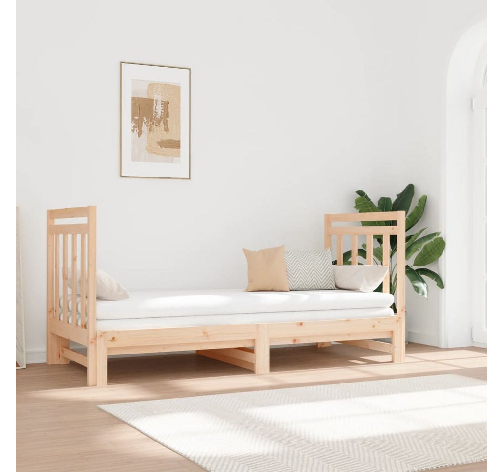 vidaXL Gästebett Gästebett Tagesbett Ausziehbar 2x90x190 cm Massivholz Kief günstig online kaufen