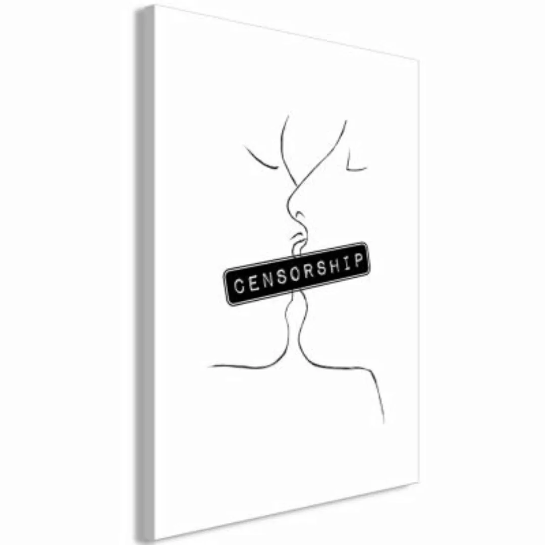 artgeist Wandbild Censorship (1 Part) Vertical schwarz/weiß Gr. 40 x 60 günstig online kaufen
