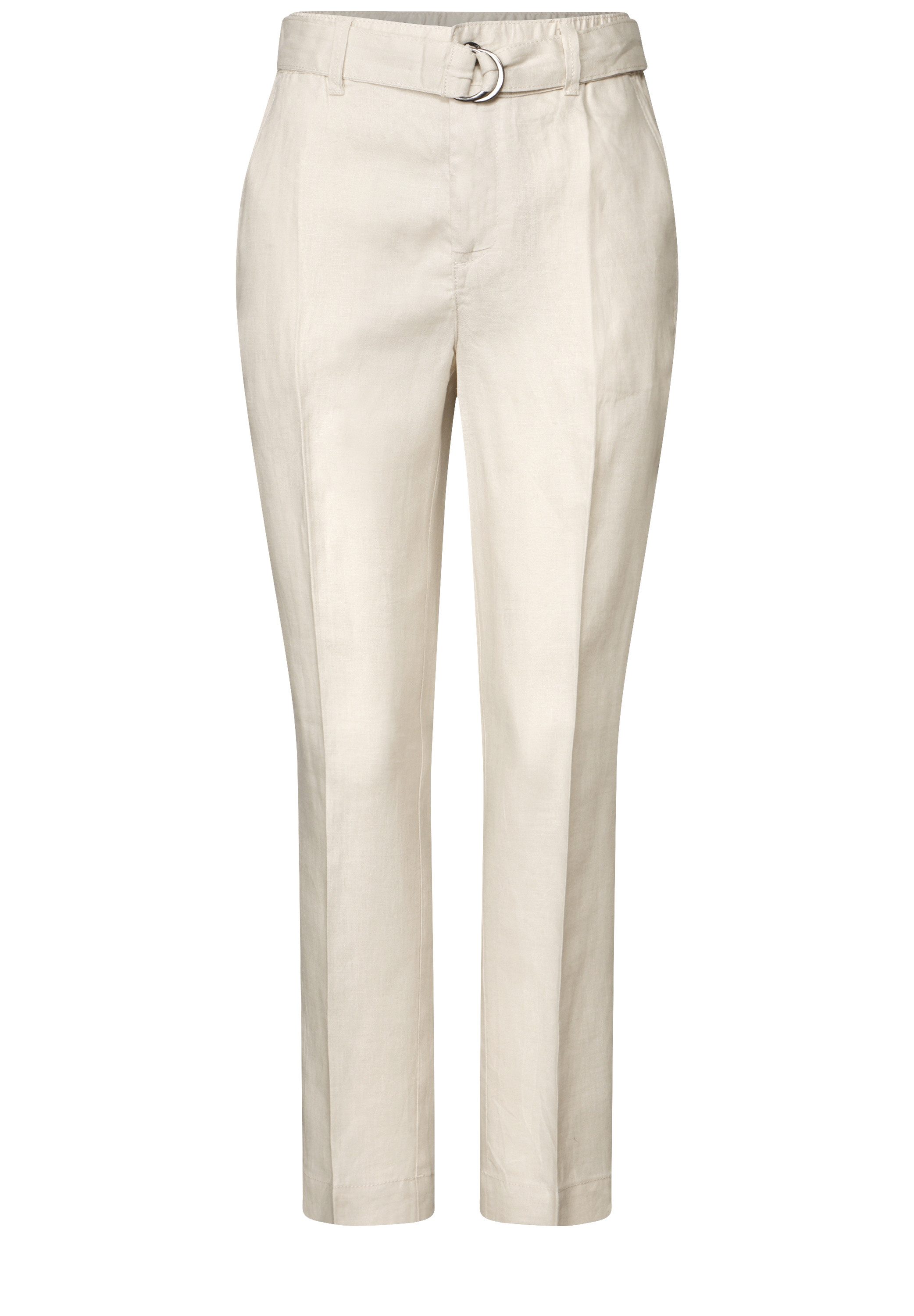 STREET ONE 5-Pocket-Jeans Leinen-Chino mit Gürtel günstig online kaufen