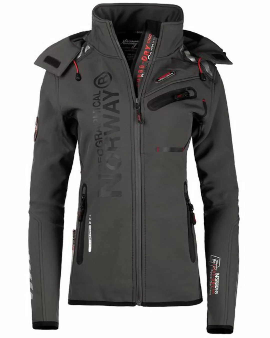 Geographical Norway Softshelljacke Damen Outdoor Jacke bareine mit Kapuze günstig online kaufen