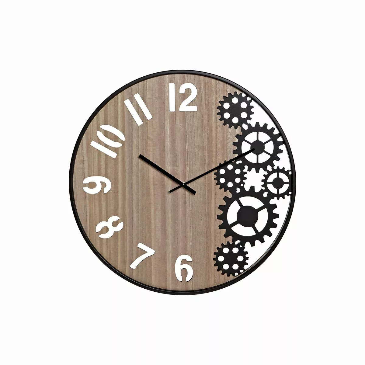 Wanduhr Dkd Home Decor Holz Natürlich Schwarz Eisen Zahnräder (60 X 4 X 60 günstig online kaufen