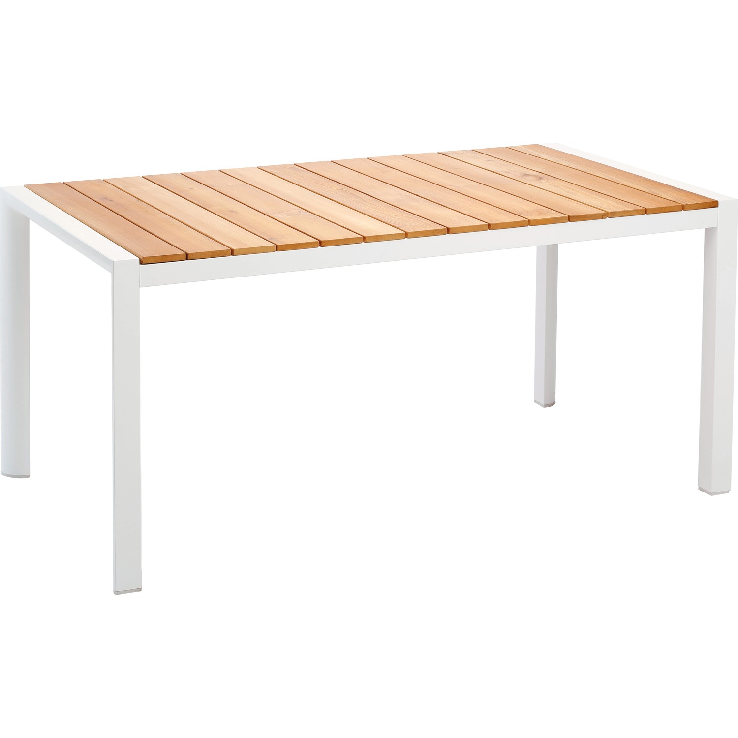 Tisch Paros 160 cm x 90 cm Weiß-Teakholz günstig online kaufen