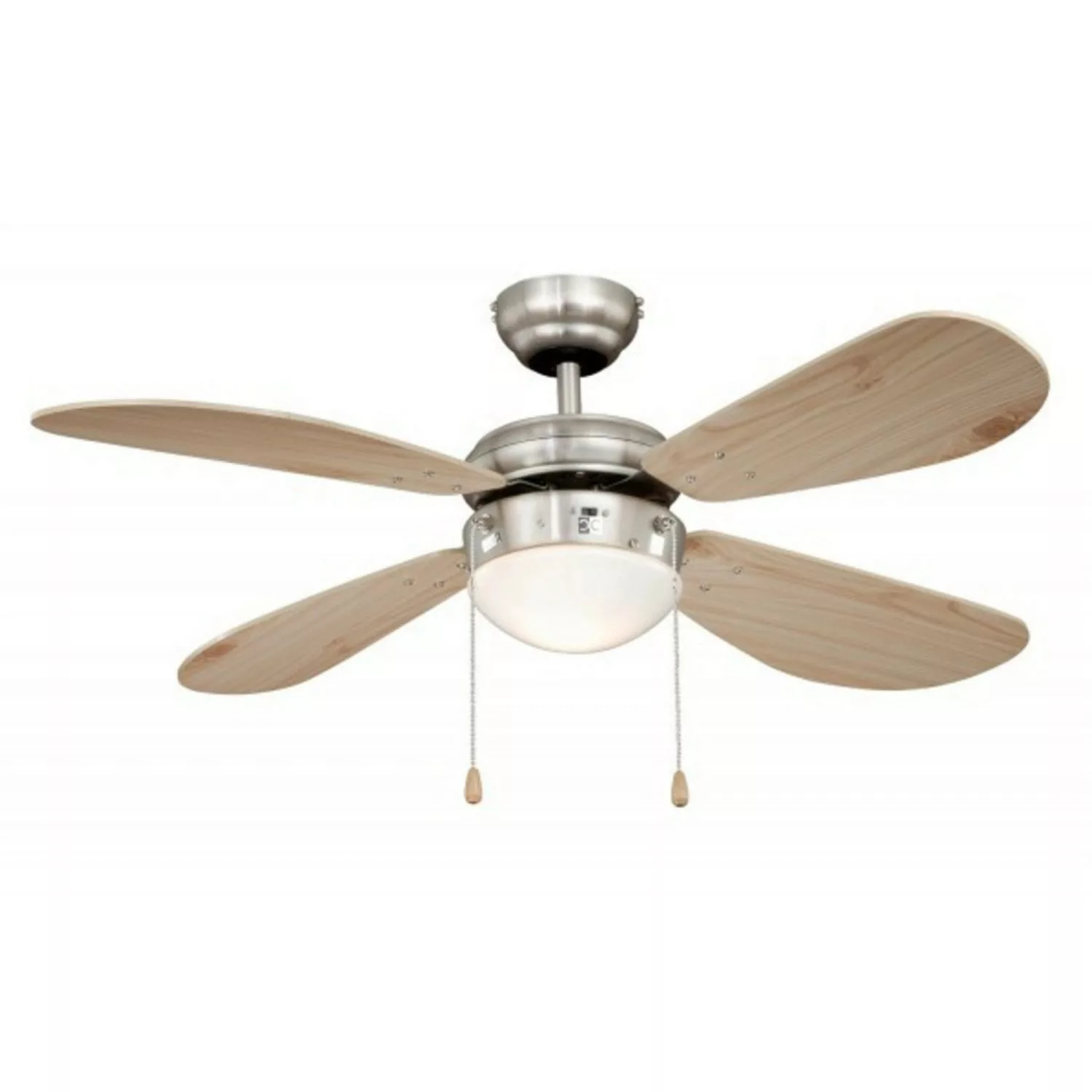 AIRERYDER Deckenventilator Classic 105 cm Nickel - Kiefer mit Beleuchtung u günstig online kaufen