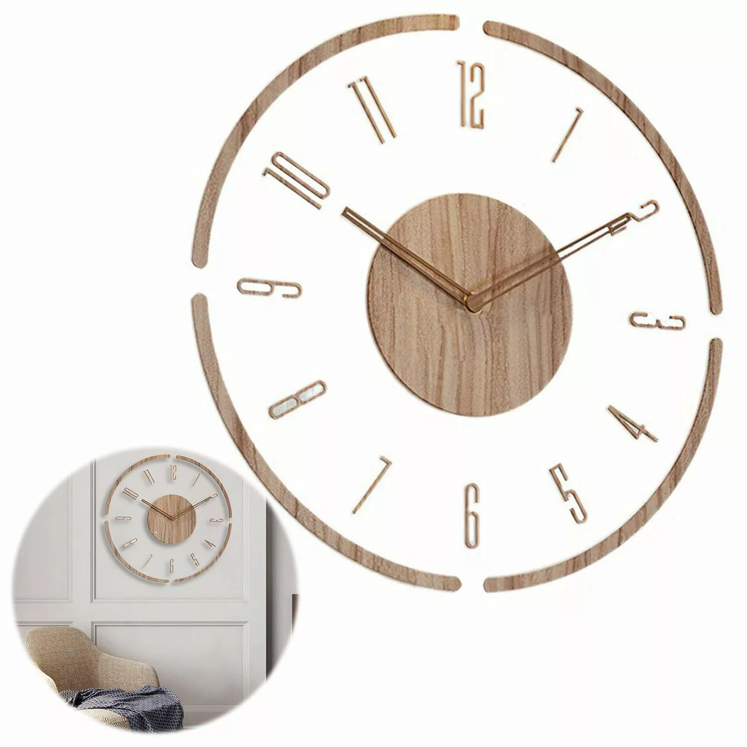 ZEUOPQ Wanduhr Wanduhren Holzwanduhr dekorative Wanduhr günstig online kaufen