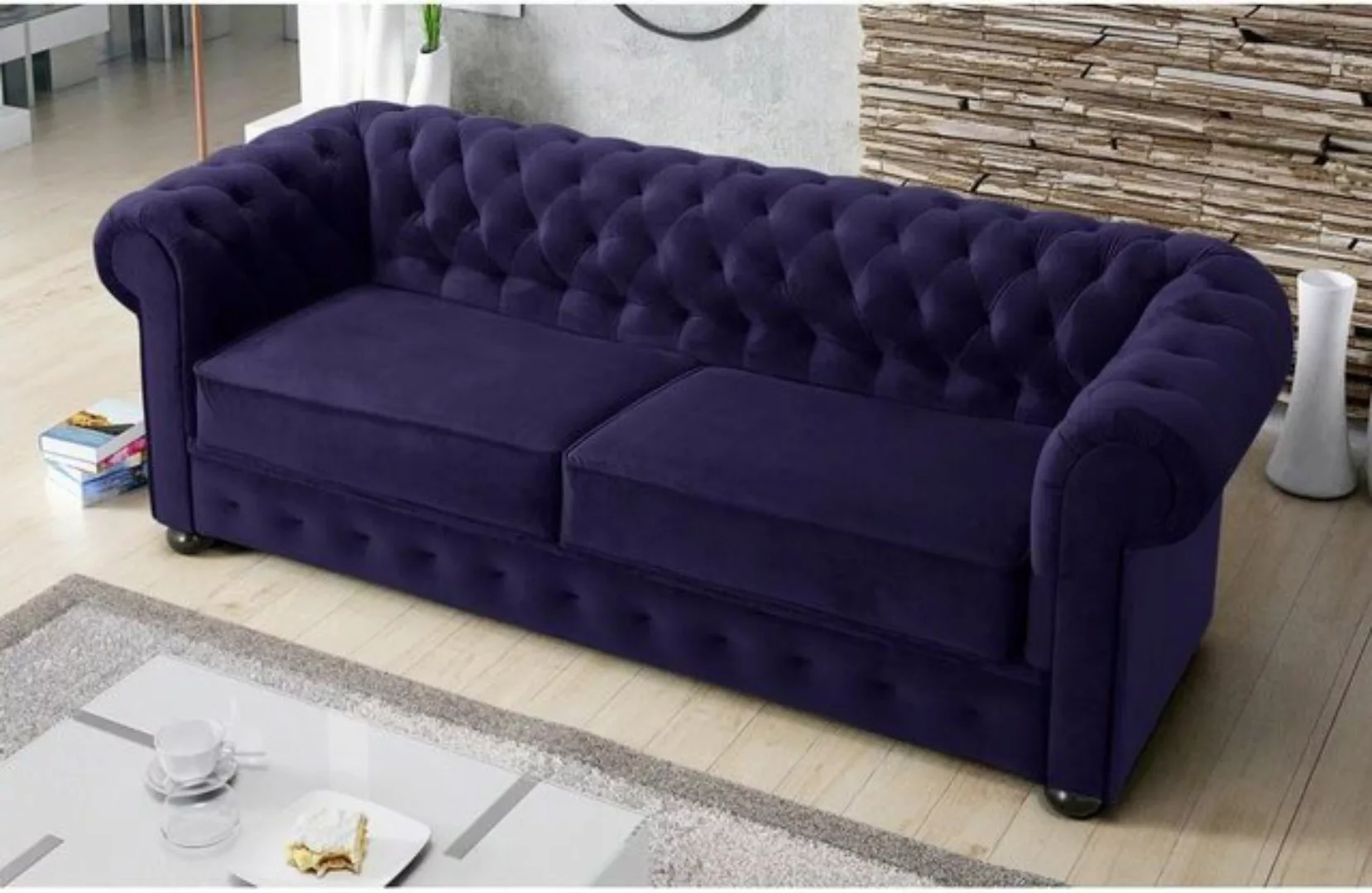 JVmoebel Sofa Grünes Chesterfield Sofa luxus 3 Sitzer Couch Großes Sifa Tex günstig online kaufen