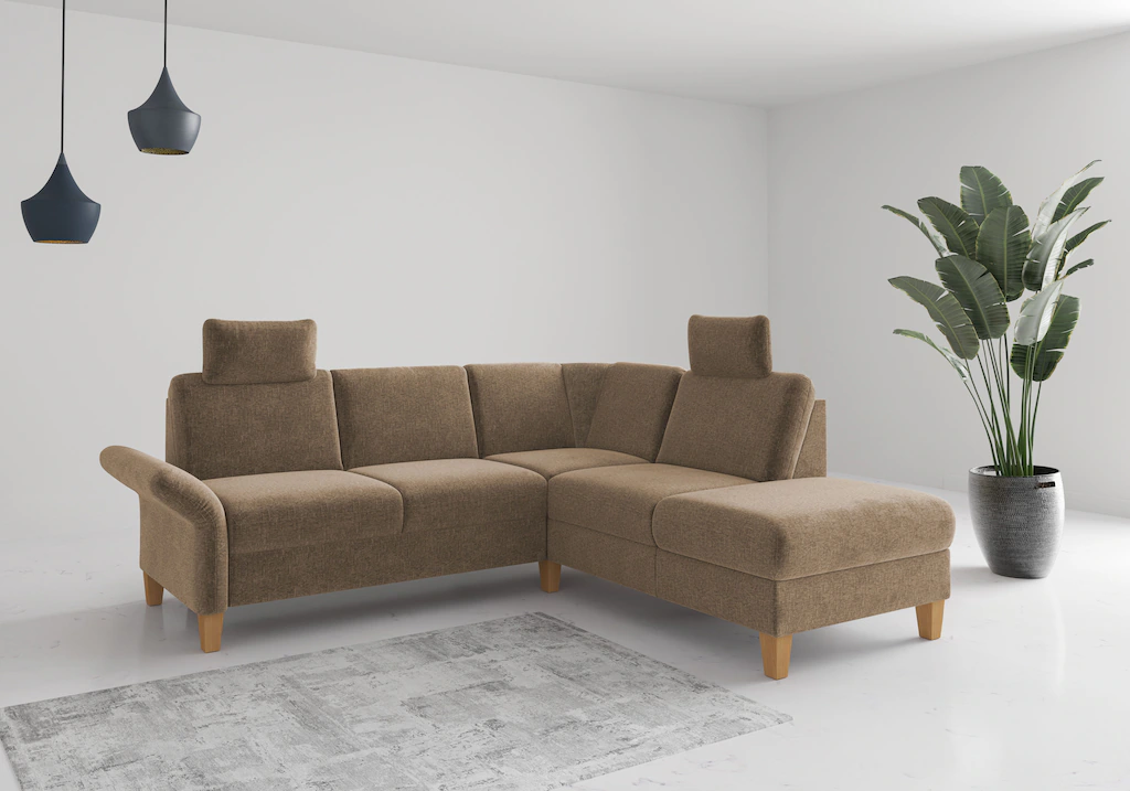 Home affaire Ecksofa "Rochelle, L-Form", wahlweise mit Armteilverstellung, günstig online kaufen