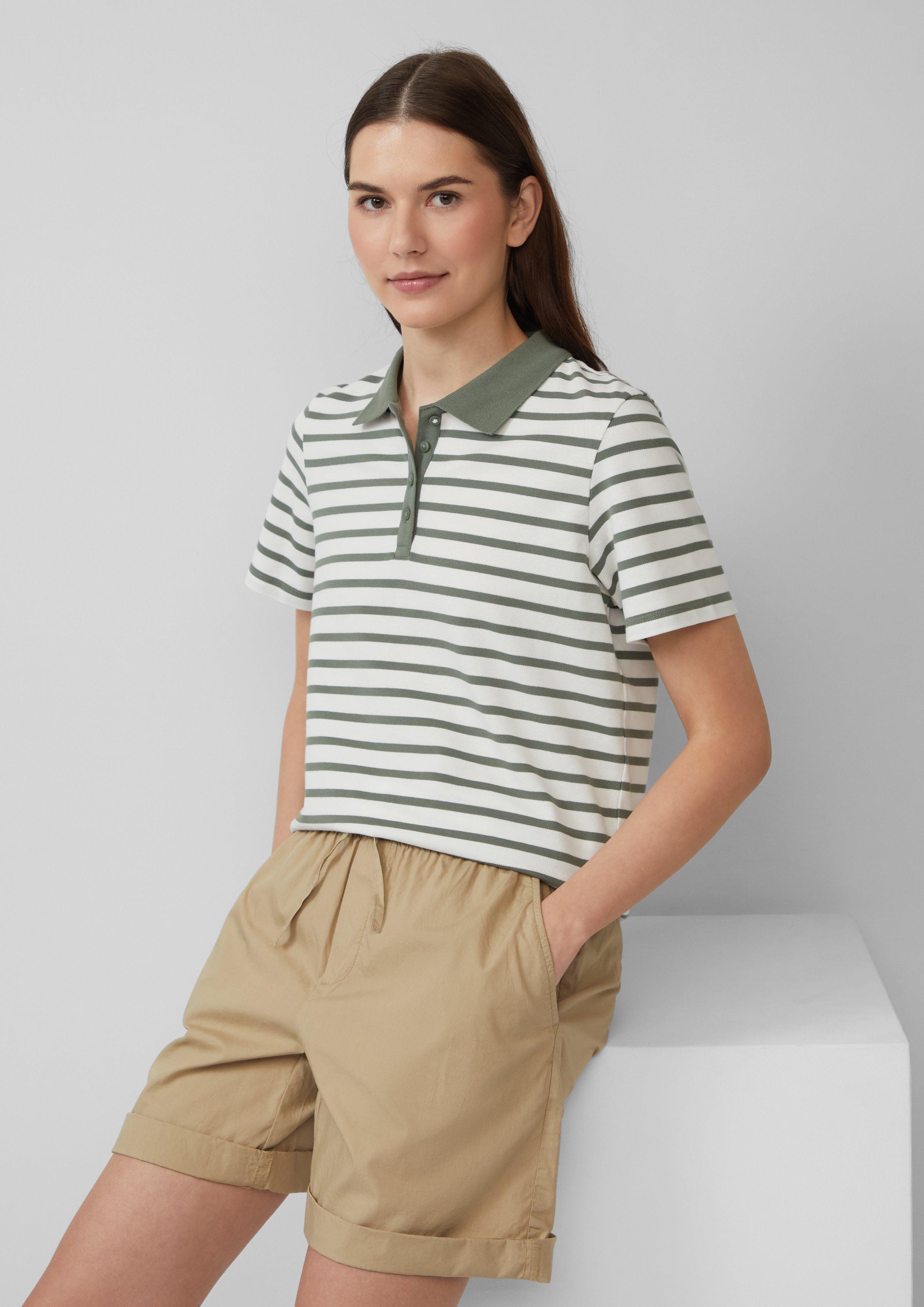 s.Oliver Poloshirt Verkürztes Poloshirt aus Baumwollpiqué günstig online kaufen