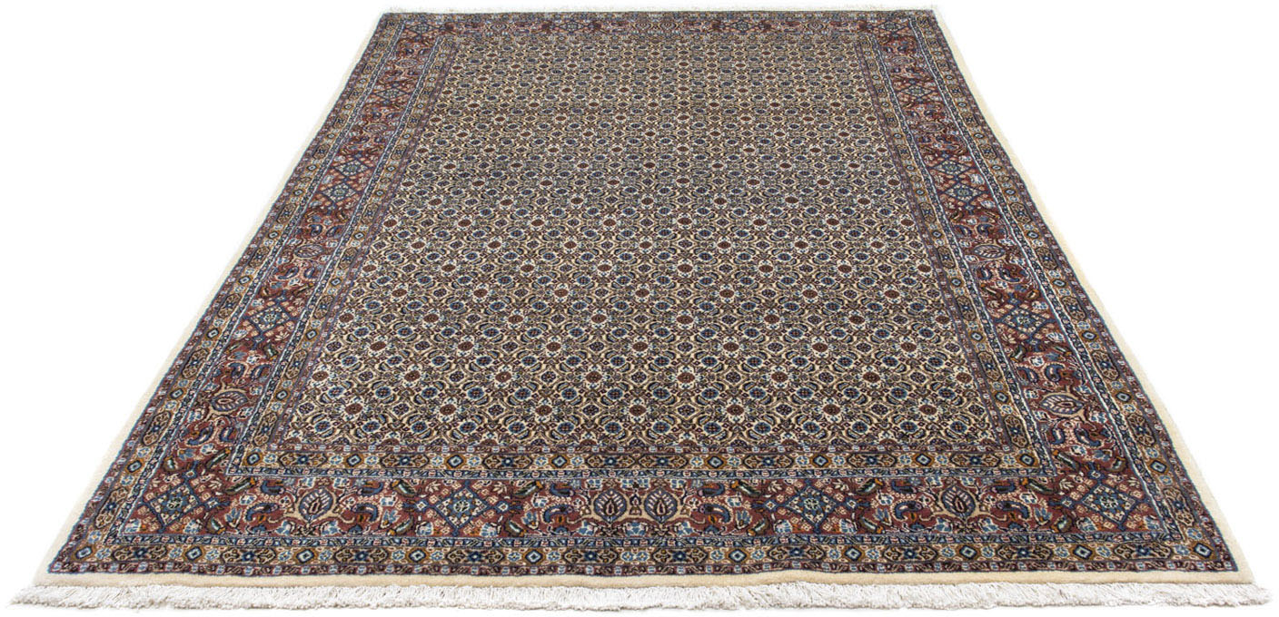 morgenland Wollteppich »Moud Stark Gemustert Beige 194 x 152 cm«, rechtecki günstig online kaufen