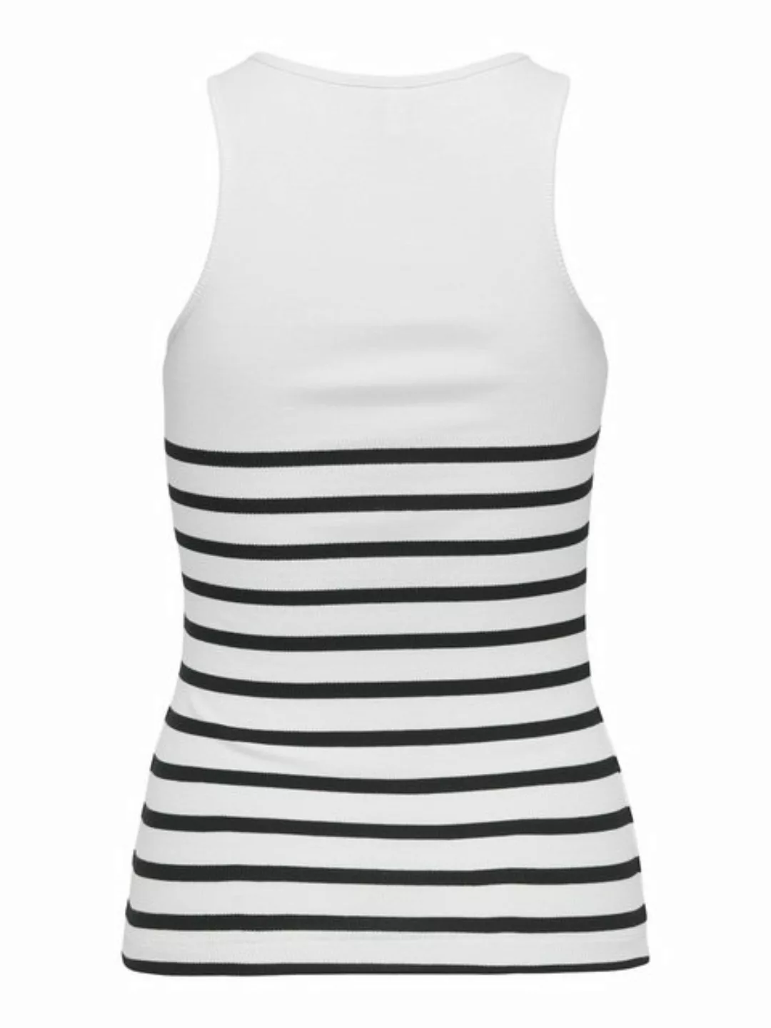 ONLY Shirttop Rundhals Tank-Top ohne Ärmel gestreift 7573 in Weiß günstig online kaufen