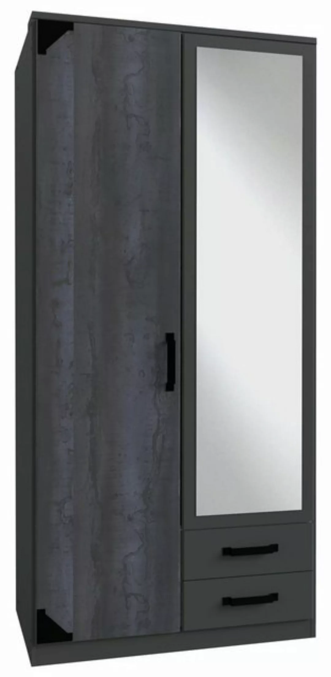 möbelando Kleiderschrank Barton 90 x 198 x 58 cm (B/H/T) günstig online kaufen