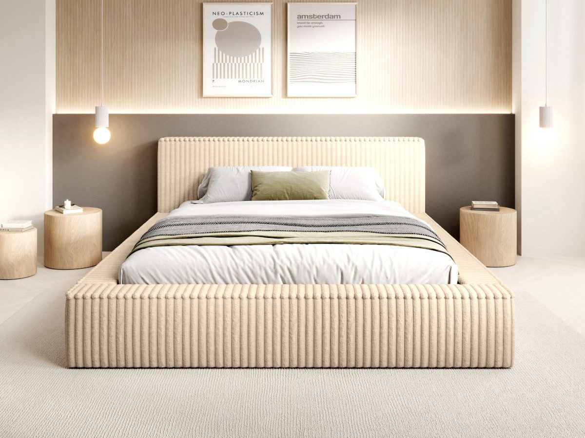 O-SOFA Polsterbett mit Bettkasten aus Cord, günstig online kaufen
