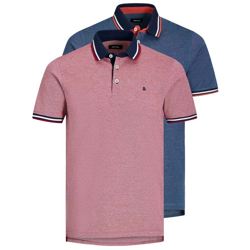 Jack & Jones Herren Poloshirt JJEPAULOS - 2er Pack - Slim Fit günstig online kaufen