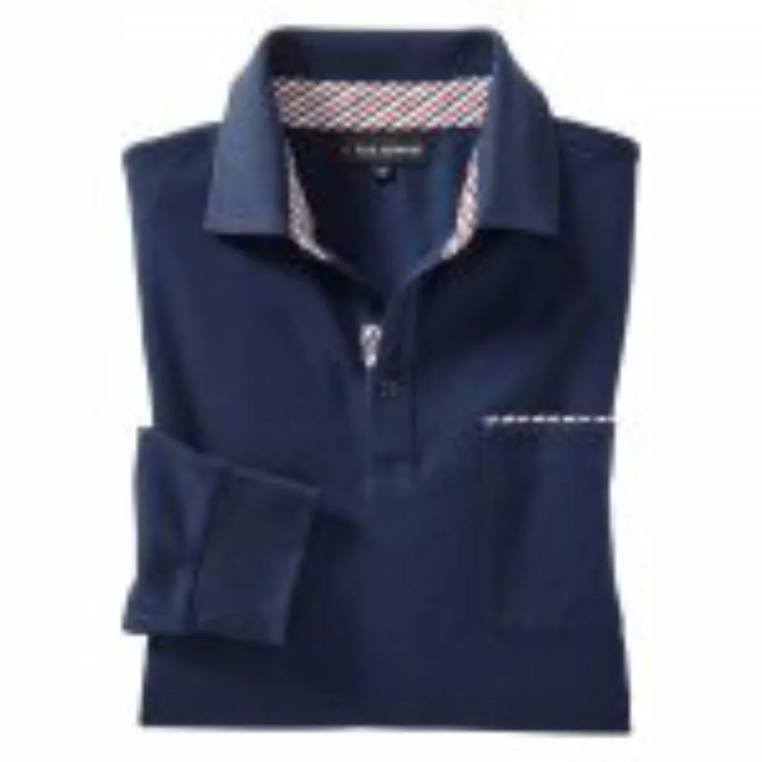 Langarm Poloshirt, marine günstig online kaufen