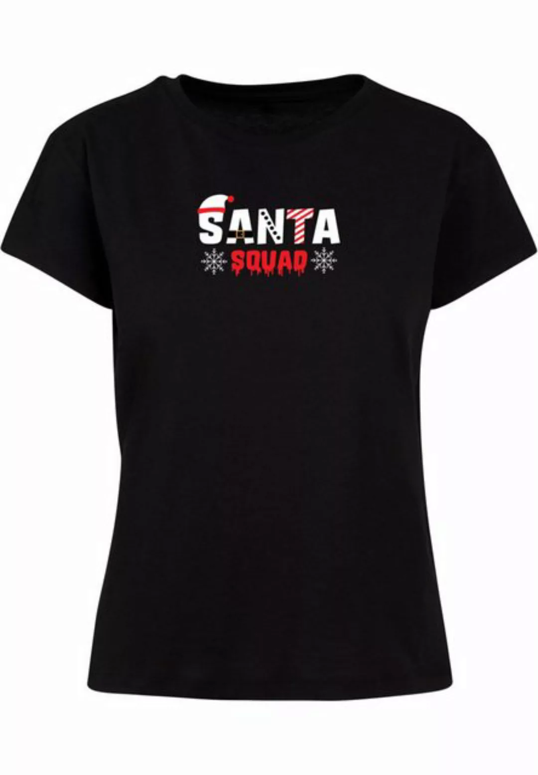 Merchcode T-Shirt Merchcode Damen Ladies Santa Squad Box Tee (1-tlg) günstig online kaufen