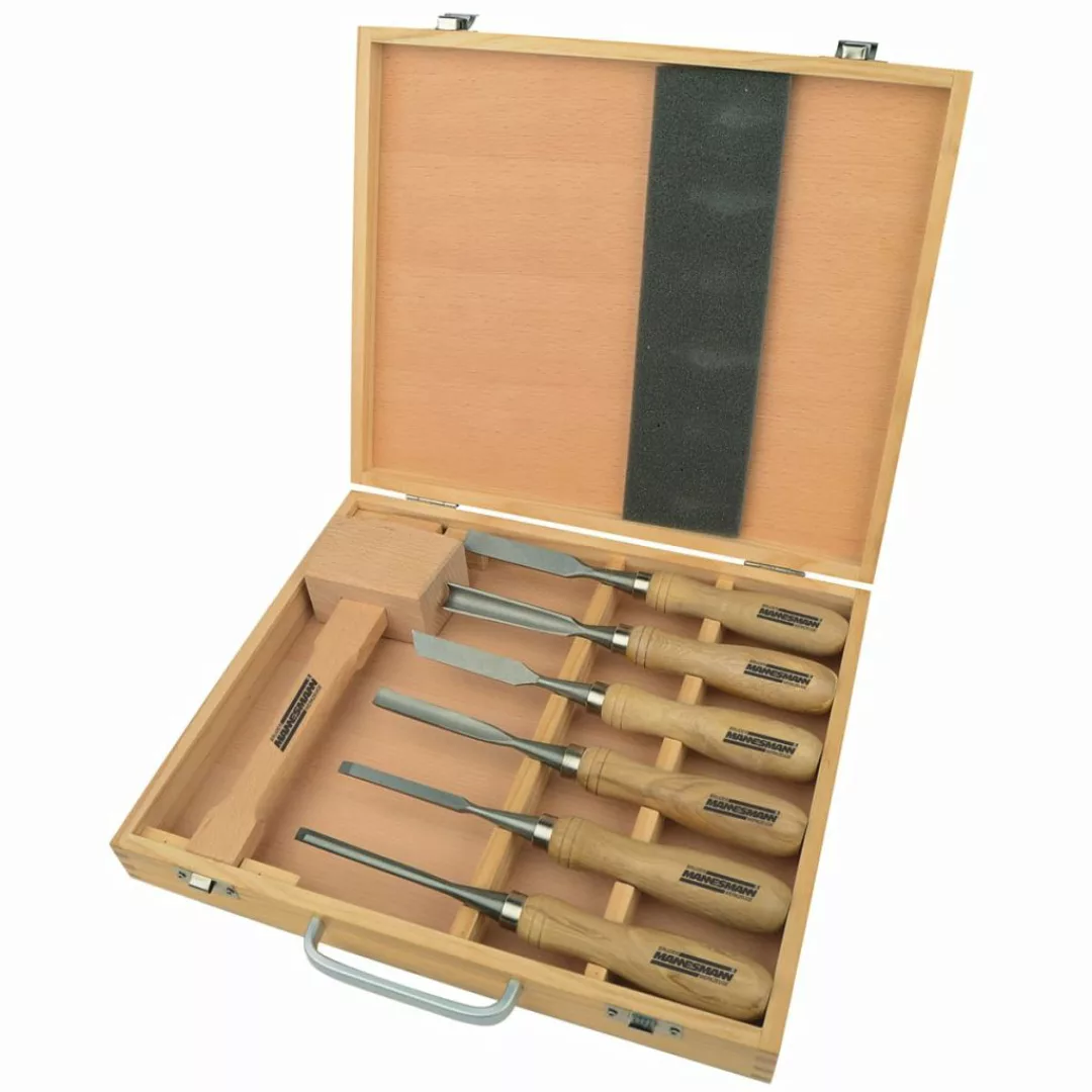 Brüder Mannesmann 7-tlg. Holz-schnitzwerkzeugsatz 66107 günstig online kaufen