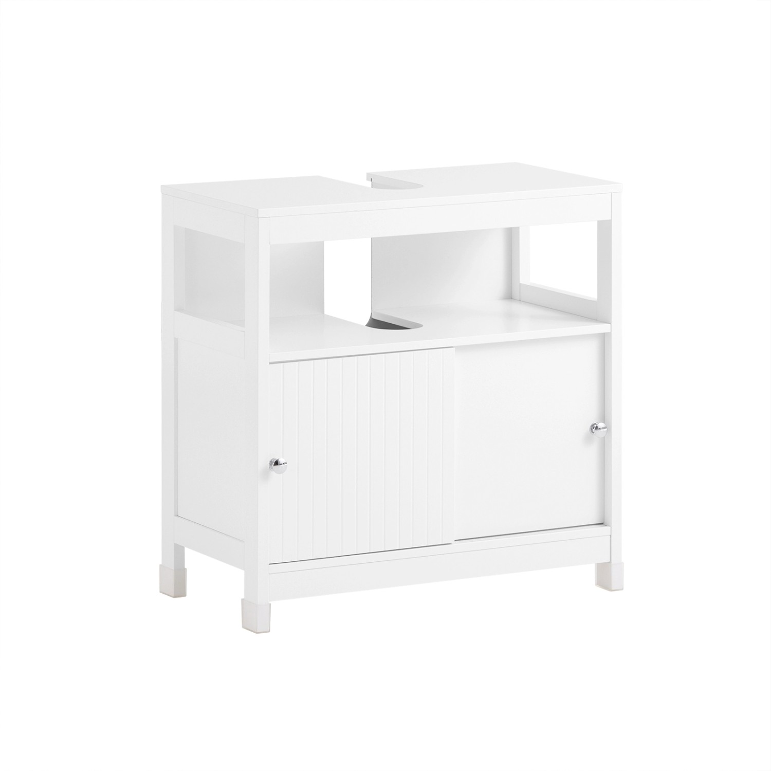 SoBuy Waschbeckenunterschrank Badezimmerschrank Weiß BZR185-W günstig online kaufen