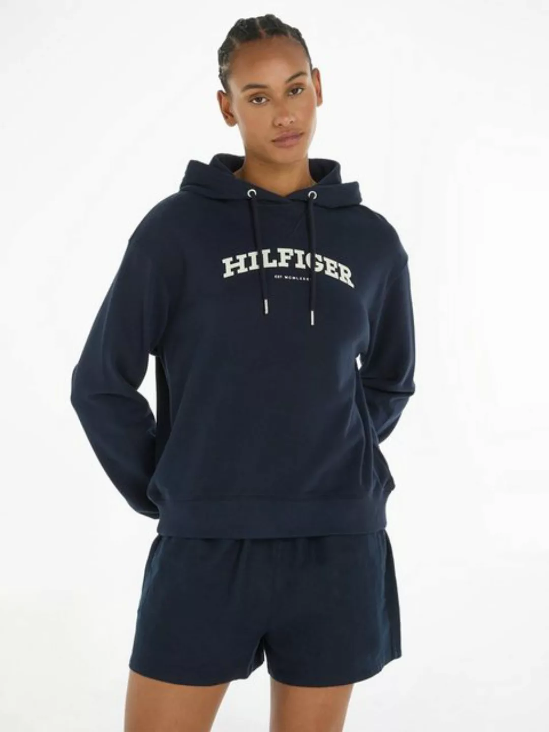 Tommy Hilfiger Hoodie REG MONOTYPE FLOCK HOODIE mit Logoschriftzug günstig online kaufen