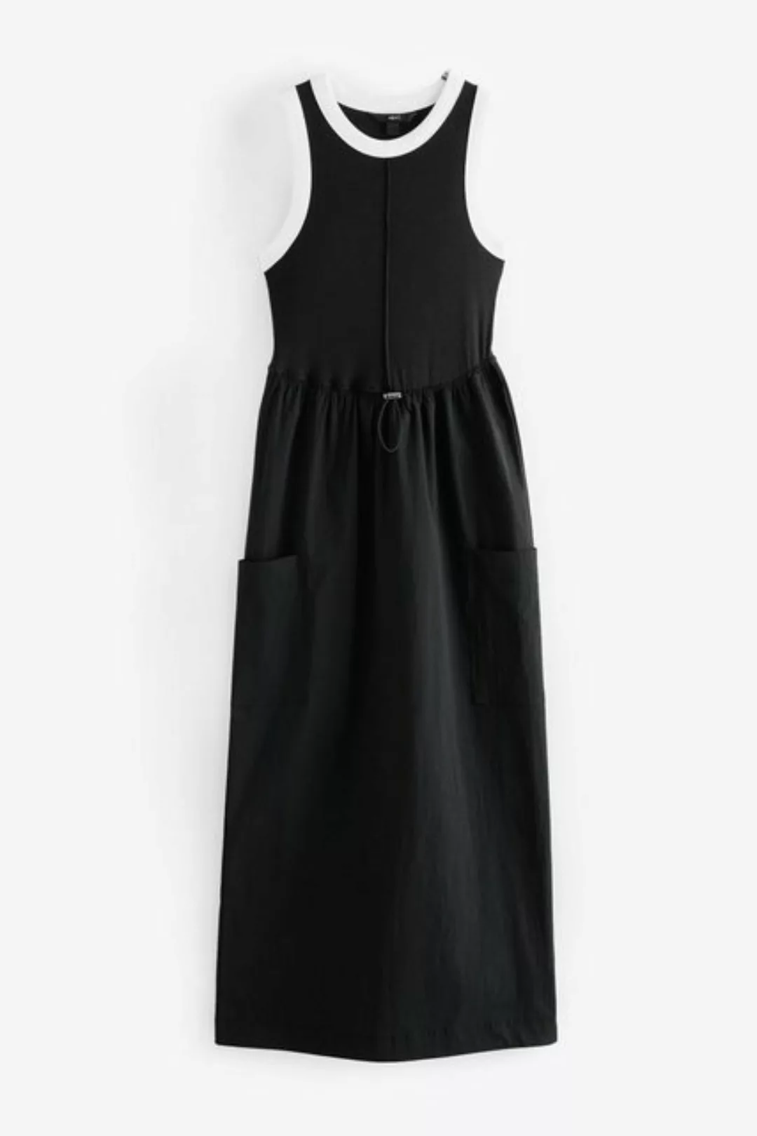 Next Jerseykleid Geripptes Trägerkleid mit Taschen im Webstoffmix (1-tlg) günstig online kaufen