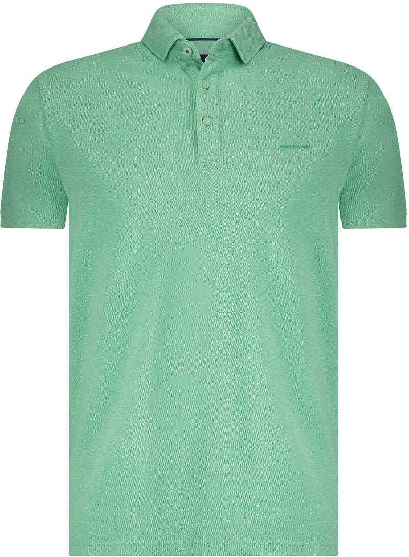 State of Art Poloshirt Piqué Melange Grün - Größe XL günstig online kaufen