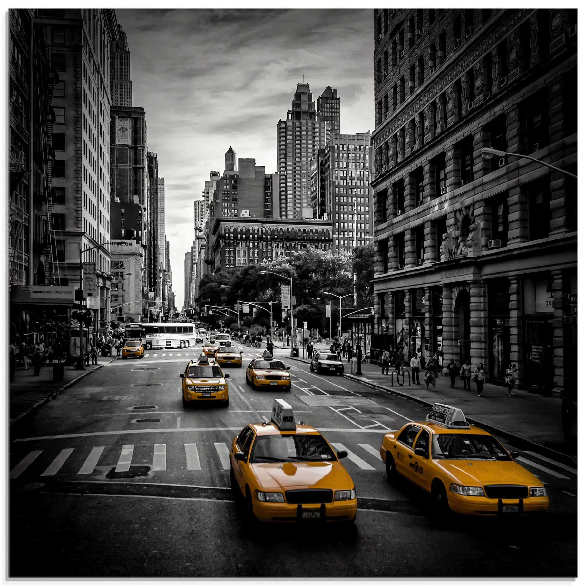 Artland Glasbild »New York City Verkehr 5th Avenue«, Amerika, (1 St.) günstig online kaufen