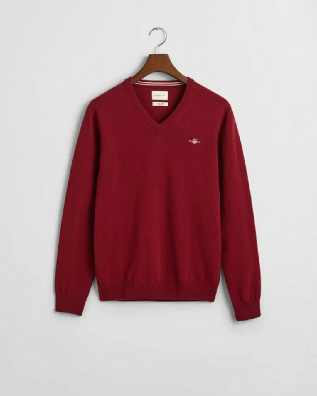 Gant Strickpullover SUPERFINE LAMBSWOOL V-NECK, PLUMPED RED günstig online kaufen