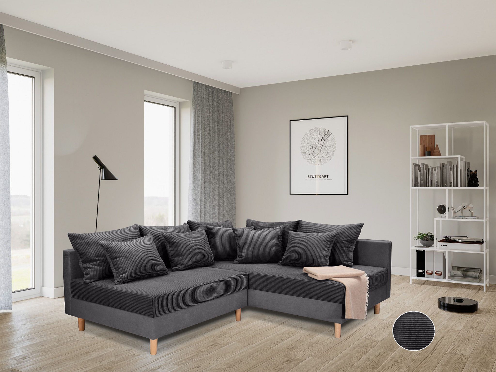 COLLECTION AB Ecksofa "L-Form", Ecksofa,Ottomane rechte Seite montierbar,Ko günstig online kaufen