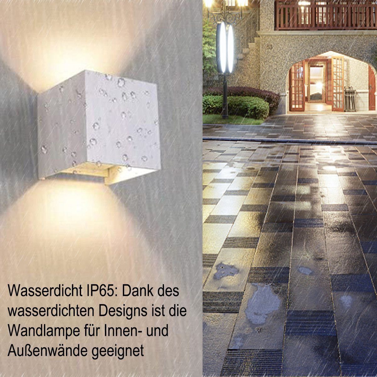 LETGOSPT Wandleuchte 7W LED Wandlampe Cube günstig online kaufen
