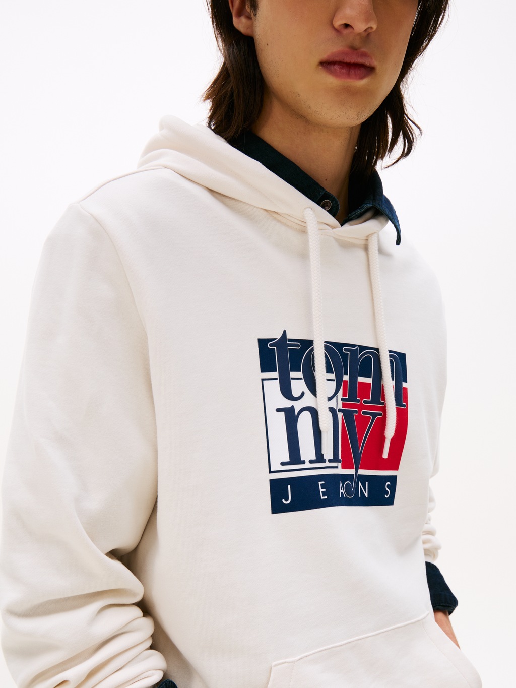 Tommy Jeans Hoodie "TJM RWB FLAG", Regular Fit, Sweatshirt, mehrfarbiger Pr günstig online kaufen