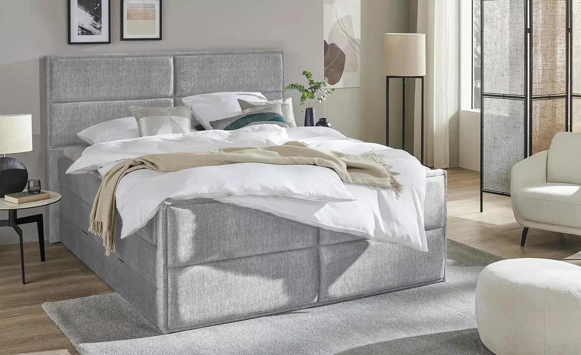 uno Boxspringbett mit Stauraum  Croco ¦ Maße (cm): B: 177 H: 136 Betten > B günstig online kaufen