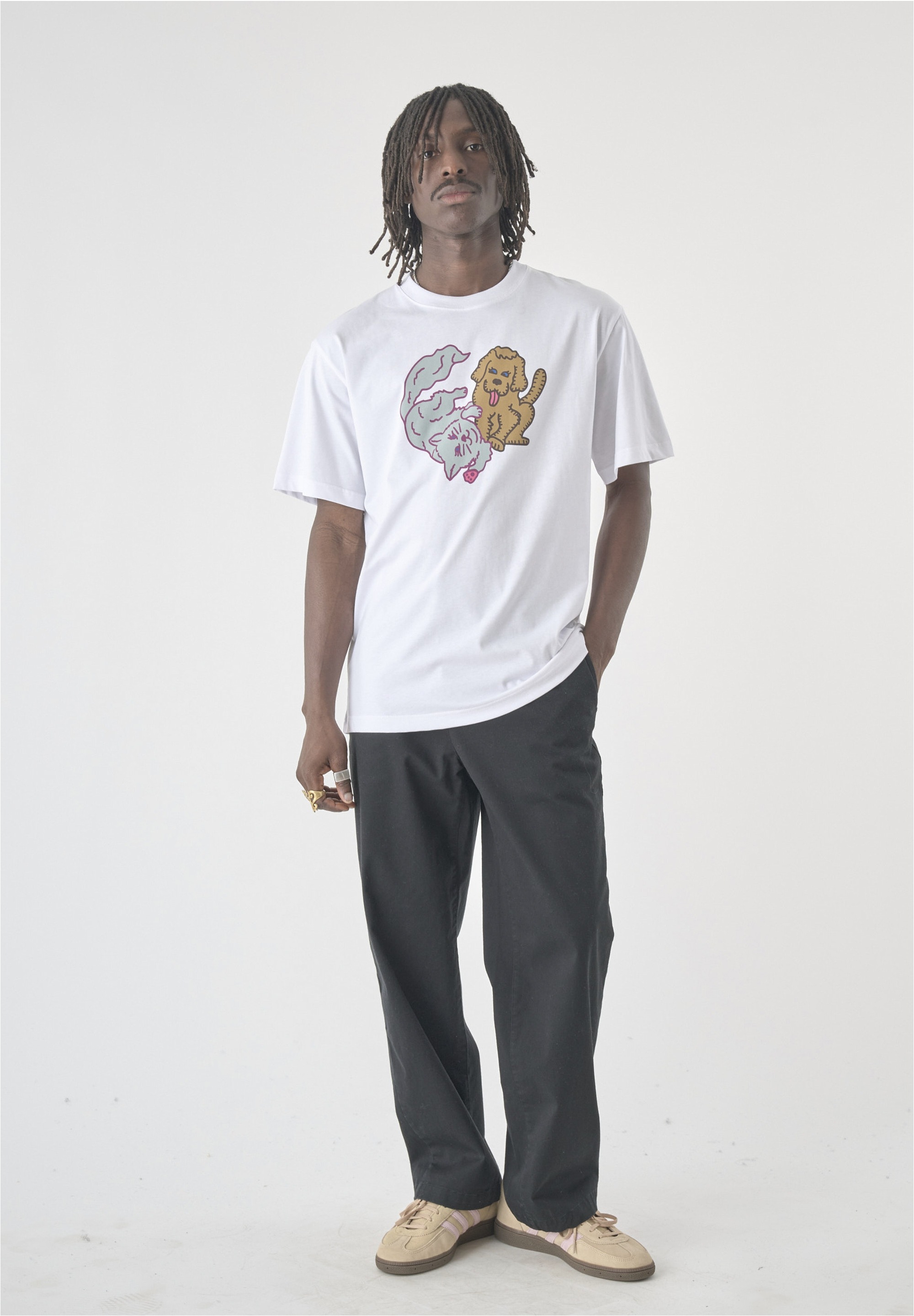 Cleptomanicx T-Shirt "Cat & Dog", mit lockerem Schnitt günstig online kaufen