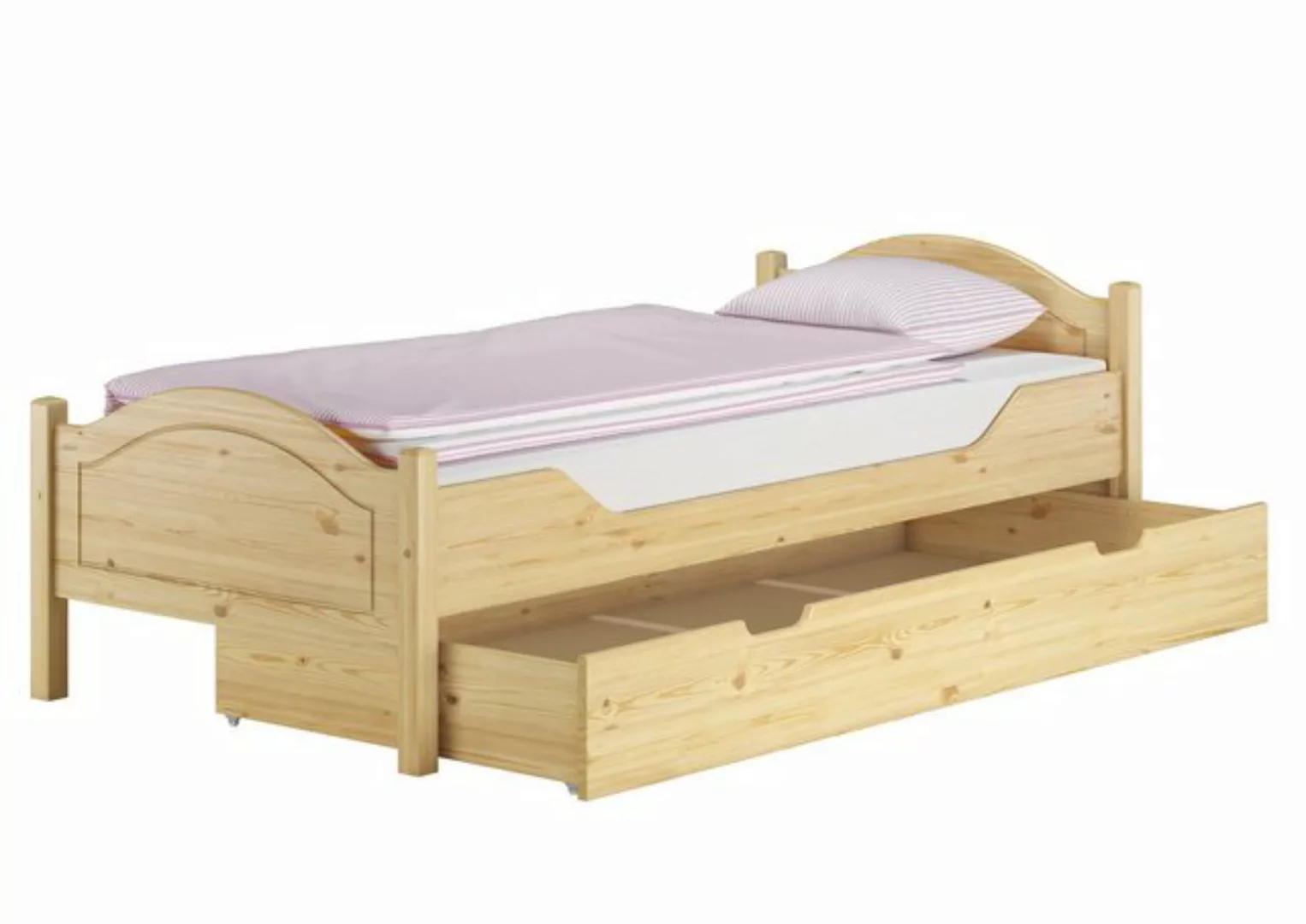 ERST-HOLZ Bett Einzelbett massiv für Jugendliche oder Erwachsene, Kieferfar günstig online kaufen