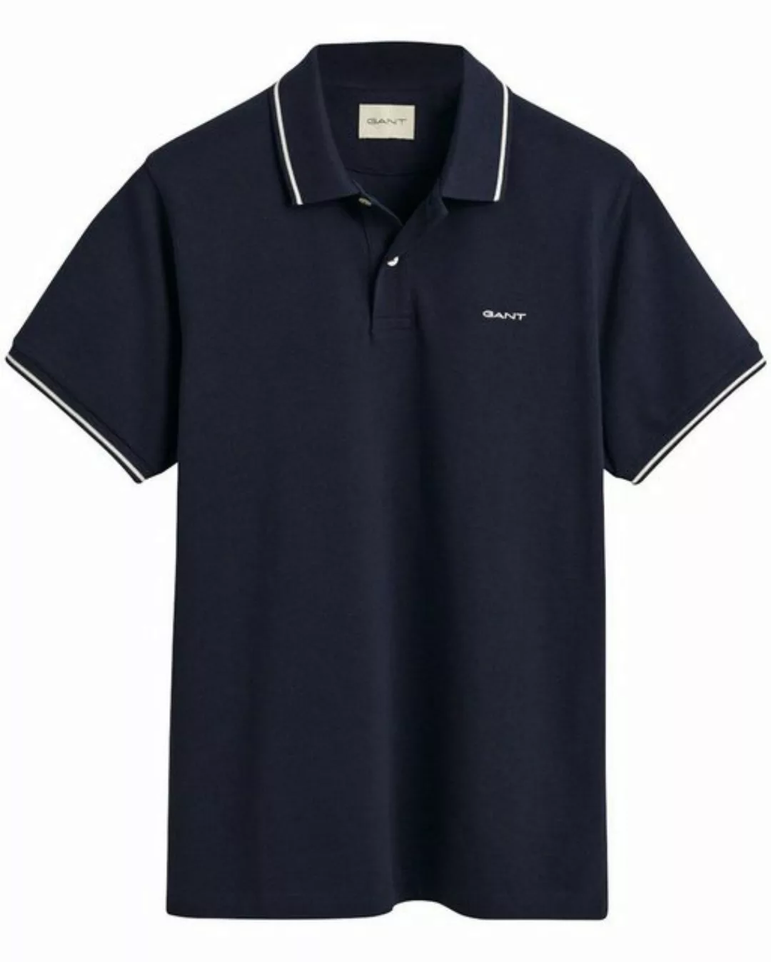 Gant T-Shirt TIPPING SS PIQUE POLO, EVENING BLUE günstig online kaufen