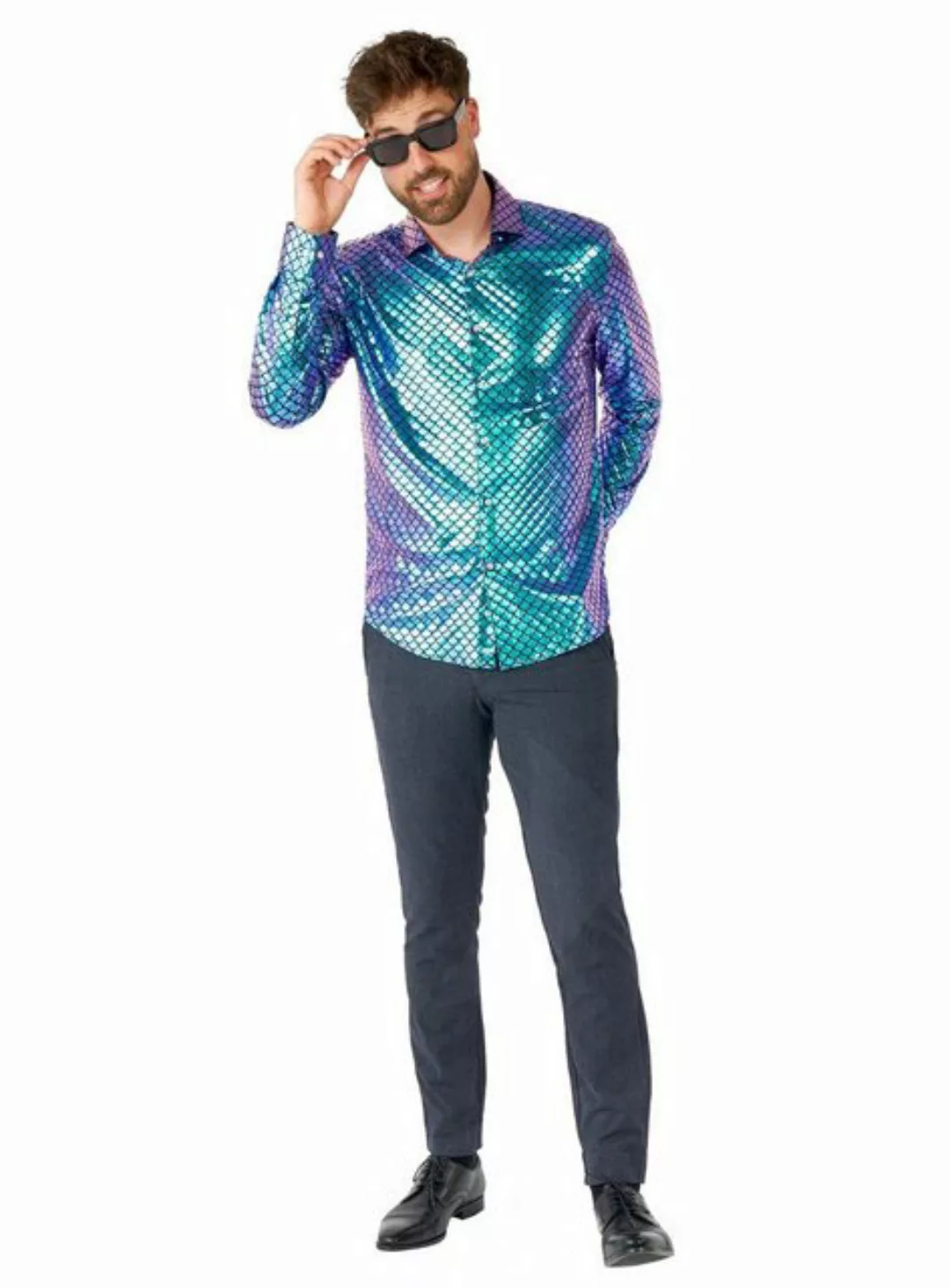 Opposuits T-Shirt Fancy Fish Hemd Glänzender Look für Meerjunggesellen: Hem günstig online kaufen