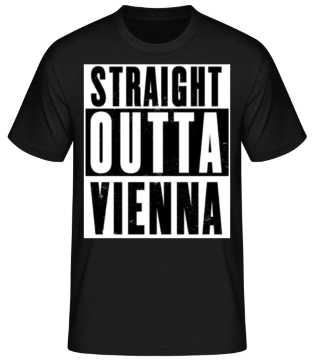 Straight Outta Vienna Black · Männer Basic T-Shirt günstig online kaufen