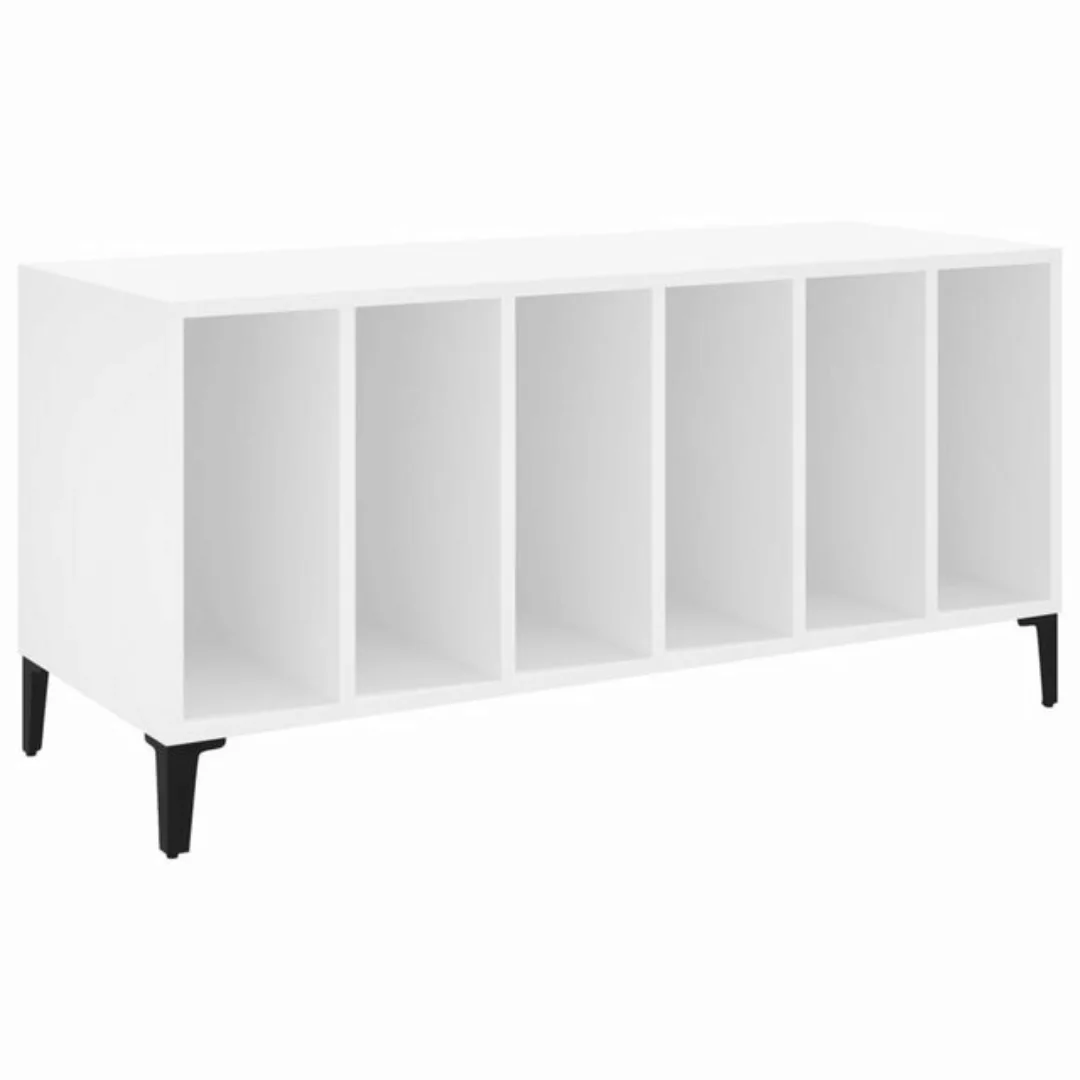 vidaXL Beistellschrank Plattenschrank Weiß 100x38x48 cm Holzwerkstoff günstig online kaufen