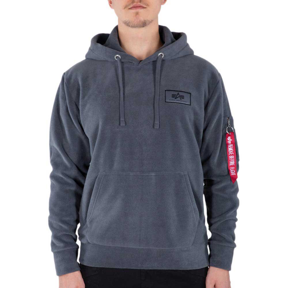 Alpha Industries Polar Fleece Kapuzenpullover S Greyblack günstig online kaufen