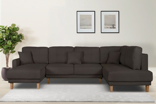 Home affaire Wohnlandschaft "TRIPLO U-Form wahlweise mit Schlaffunktion, B/ günstig online kaufen